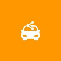 ícone de serviço de compartilhamento de carros para web e aplicativos, carro e sinal de compartilhamento vetor