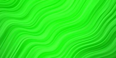 padrão de vetor verde claro com linhas curvas.
