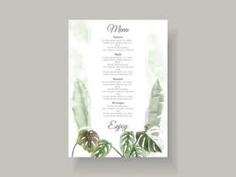 lindo cartão de convite de casamento tropical floral vetor