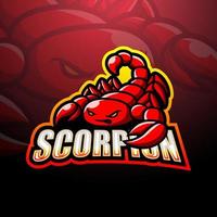 design de logotipo esport mascote escorpião vetor