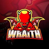 design de logotipo esport de mascote wraith vetor