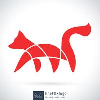 Logotipo da linha raposa vetor