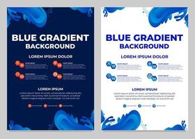 coleção de modelo de panfleto de negócios gradiente azul vetor