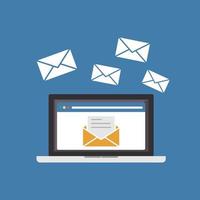 envio ou recebimento de e-mail. marketing de email. vetor