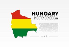 dia da independência da Hungria para celebração nacional em 22 de março vetor