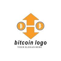 ilustração vetorial de bitcoin, moeda criptográfica, blockchain. se encaixa em adesivos de bitcoin blockchain para web ou impressão. logotipo bitcoin. vetor
