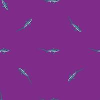 padrão sem emenda de tubarão debulhador em estilo escandinavo. fundo de animais marinhos. ilustração vetorial para têxteis engraçados de crianças. vetor