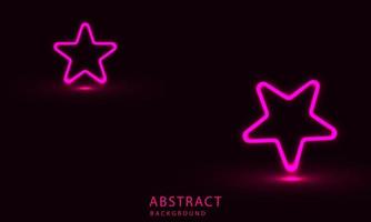 formas de luz de néon rosa abstratas de ficção científica futurista em fundo preto. design de papel de parede exclusivo para pôster, folheto, apresentação, site etc. vetor