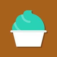 Ilustração vetorial soft serve, ícone de estilo plano de doces vetor