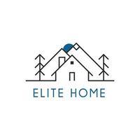 inspiração de design de logotipo de casas de luxo para casa de elite vetor