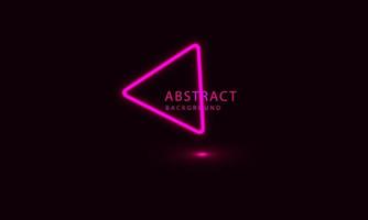 formas de luz de néon rosa de ficção científica futurista abstratas em fundo preto. design de papel de parede exclusivo para pôster, folheto, apresentação, site etc. vetor