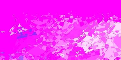 pano de fundo vector roxo, rosa claro com triângulos, linhas.