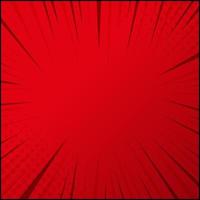 zoom cômico vermelho panorâmico com linhas - vetor