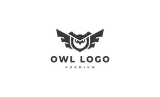 design de logotipo voador de coruja vetor