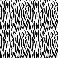 padrão sem emenda de zebra monohcrome. tiras de couro abstratas impressão exótica nas cores preto e branco. estampa de animais de safári da natureza. vetor