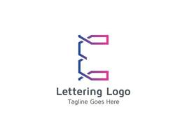 modelos de design de logotipo de vetor de tipografia abstrata letra c pro grátis