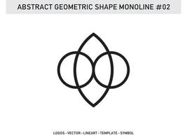 design de azulejos forma geométrica abstrata vetor monoline grátis