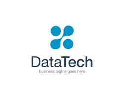 Vetor de ícone de logotipo de tecnologia de dados