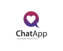 Bate-papo App Logo ícone Vector