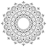 esboço de mandala de desenho islâmico para colorir vetor