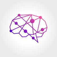Projeto abstrato do símbolo do cérebro vetor