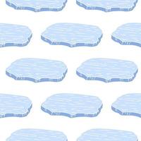 silhuetas de banquisa de gelo antártica azul dos desenhos animados isolados. fundo branco. cenário de doodle de inverno frio. vetor