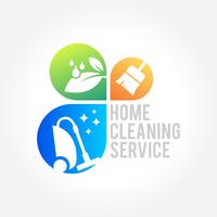 Casa de limpeza Design de símbolo de negócios vetor