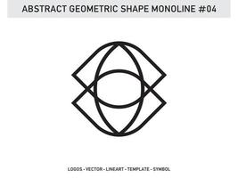 design de azulejos forma geométrica abstrata vetor monoline grátis