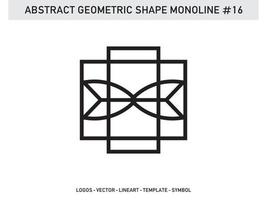 elemento de design decorativo geométrico lineart monoline grátis vetor