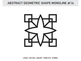 elemento de design decorativo geométrico lineart monoline grátis vetor