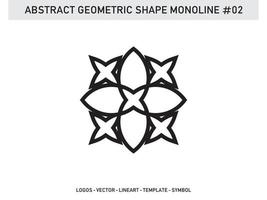 design de azulejos forma geométrica abstrata vetor monoline grátis