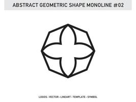 design de azulejos forma geométrica abstrata vetor monoline grátis