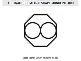 design de azulejos forma geométrica abstrata vetor monoline grátis