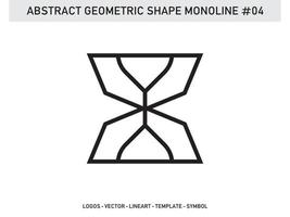 design de azulejos forma geométrica abstrata vetor monoline grátis