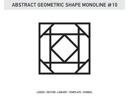 monoline contorno geométrico forma lineart design padrão de telha sem costura livre vetor