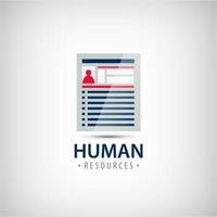 recursos humanos vetoriais, currículo, localizador de carreira, ícone cv, vetor