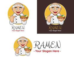 design de ilustração vetorial do modelo de logotipo ramen para sua empresa ou empresa vetor