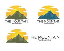 design de ilustração vetorial do logotipo da montanha para o seu negócio ou empresa vetor
