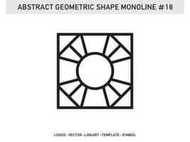design de ladrilhos lineart de forma geométrica monoline moderna vetor