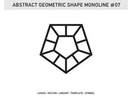 monoline contorno geométrico forma lineart design padrão de telha sem costura livre vetor