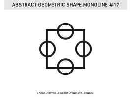 elemento de design decorativo geométrico lineart monoline grátis vetor