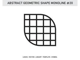 ornamento monoline elemento geométrico símbolo telha grátis vetor