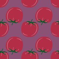 fundo de tomates vermelhos. doodle padrão sem emenda de tomate. vegetal saudável orgânico. papel de parede. vetor