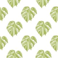 monstera deixa padrão sem emenda tropical. papel de parede sem fim de folha de palmeira. vetor