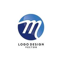 m carta logotipo design do logotipo da empresa vetor