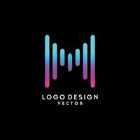 vetor de modelo de logotipo de letra m abstrato