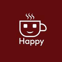 modelo de logotipo de xícara de café design de ícone vetorial, modelo de design de logotipo de xícara de chá vetor