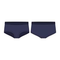 cueca lingerie azul para meninas isoladas no fundo branco. senhora calcinha. vetor