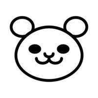 panda icon é um ícone de animal muito fofo com um estilo minimalista, mas extraordinário, muito adequado para design de aplicativos e outros designs gráficos. também é adequado para designs com temas infantis. vetor