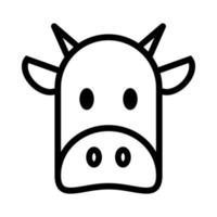 ícone de vaca é um ícone de animal muito fofo com um estilo minimalista, mas extraordinário, muito adequado para design de aplicativos e outros designs gráficos. também é adequado para designs com temas infantis. vetor